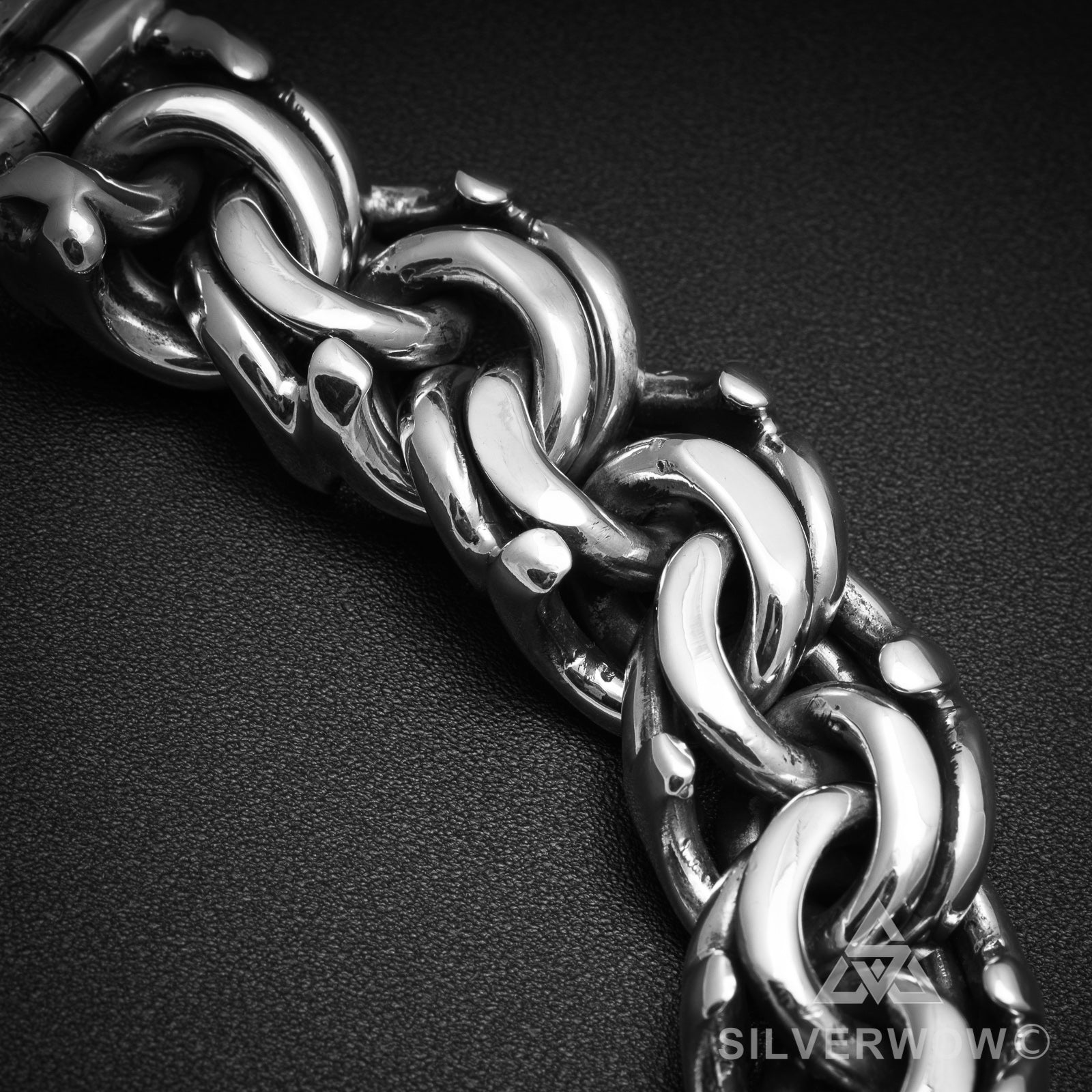 Mexican Garibaldi Link Mens Bracelet - SilverWow™
