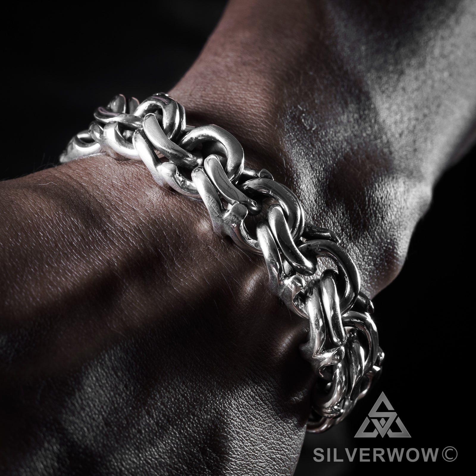 Mexican Garibaldi Link Mens Bracelet - SilverWow™