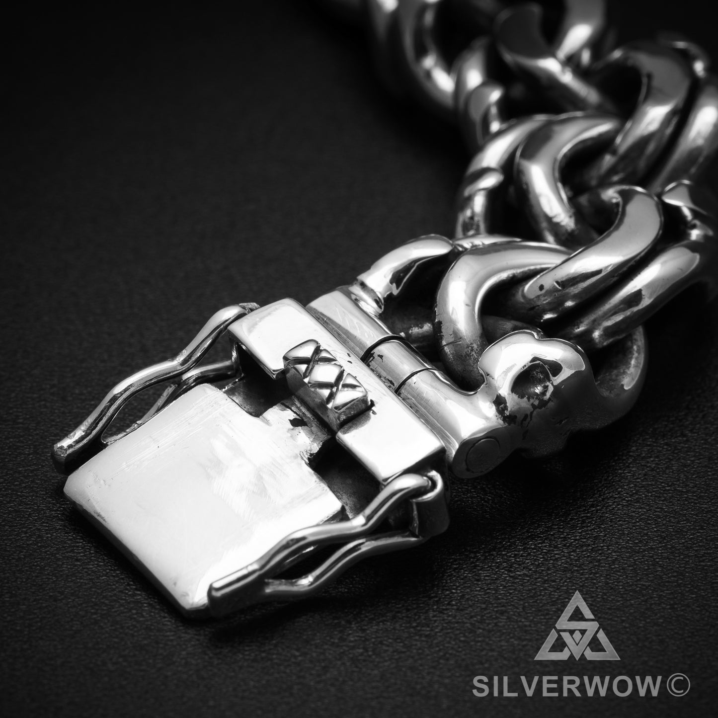 Mexican Garibaldi Link Mens Bracelet - SilverWow™