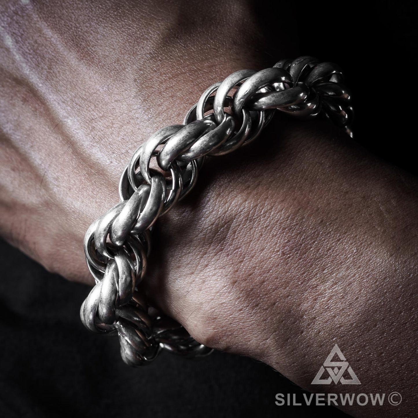 Very Big 15mm Rope Bracelet - SilverWow™