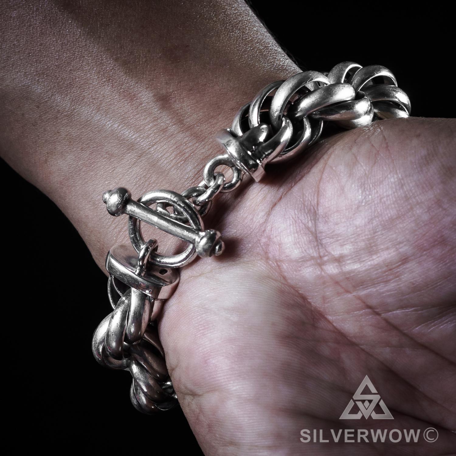 Very Big 15mm Rope Bracelet - SilverWow™