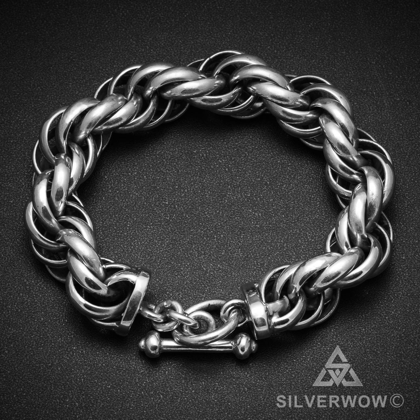 Very Big 15mm Rope Bracelet - SilverWow™