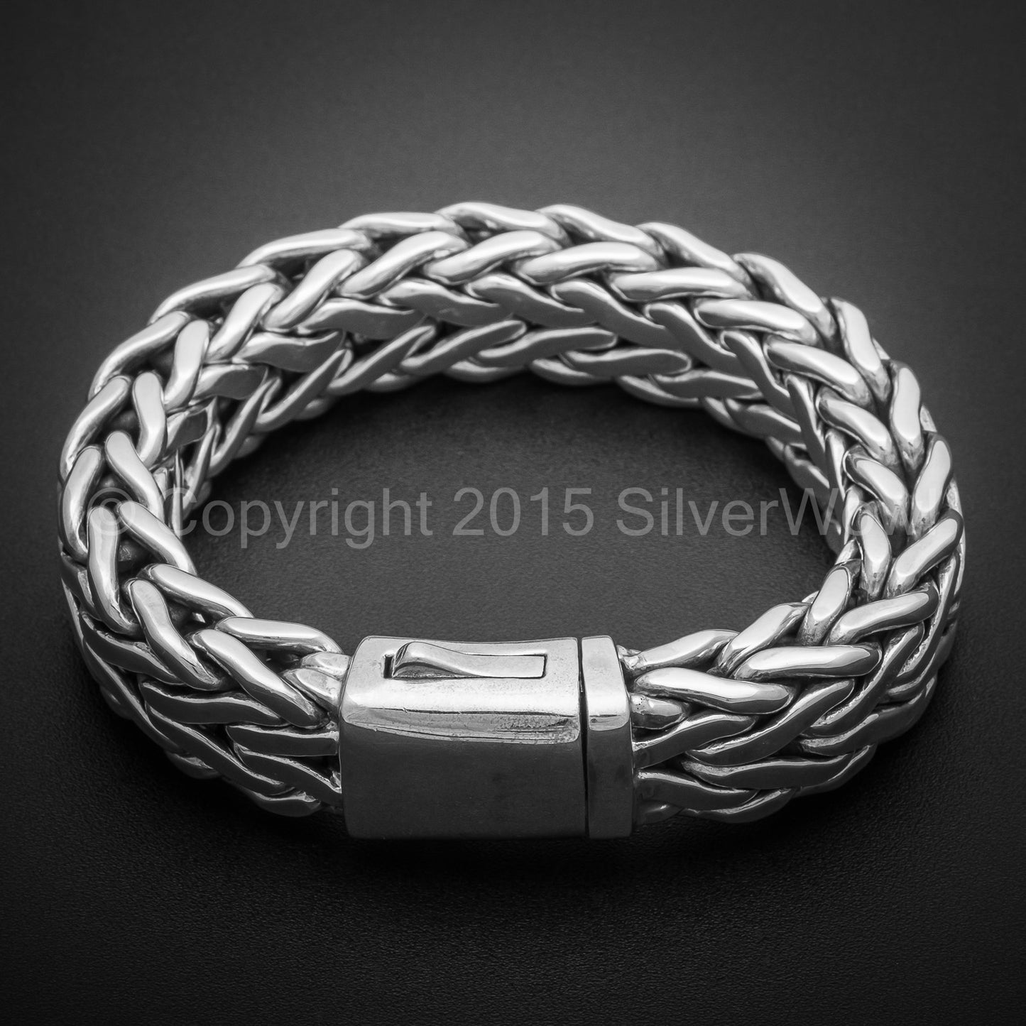 Rope Weave Bracelet 16mm wide - SilverWow™