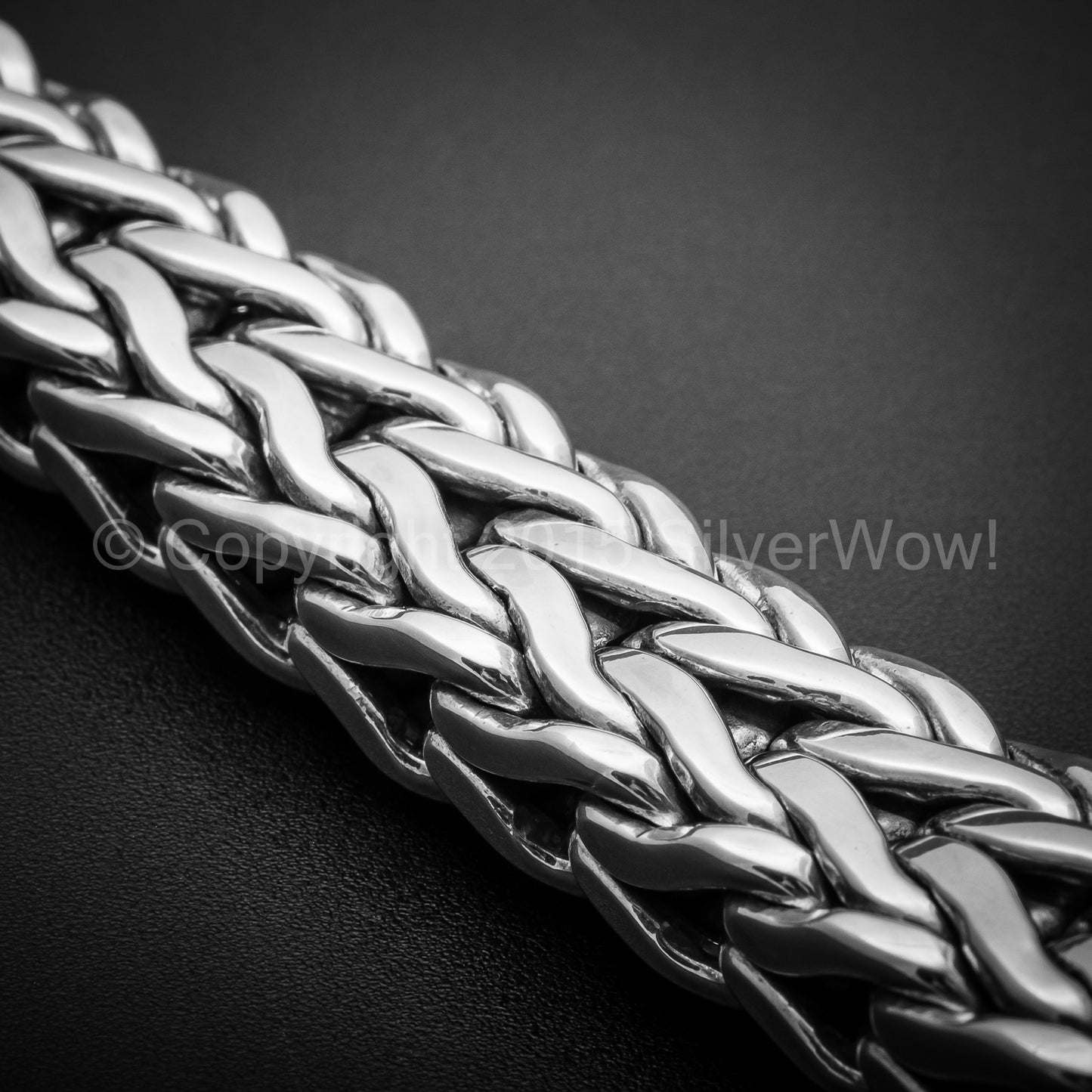 Rope Weave Bracelet 16mm wide - SilverWow™