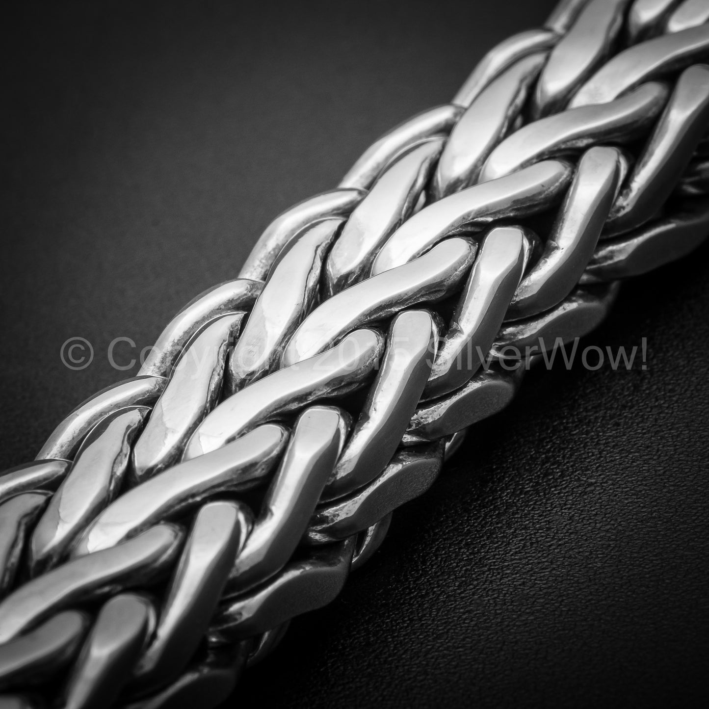 Rope Weave Bracelet 16mm wide - SilverWow™