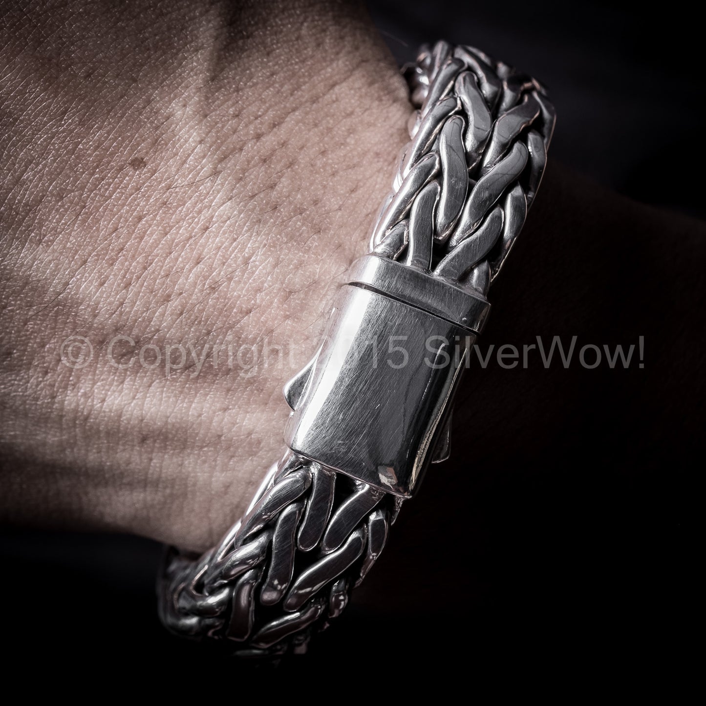 Rope Weave Bracelet 16mm wide - SilverWow™