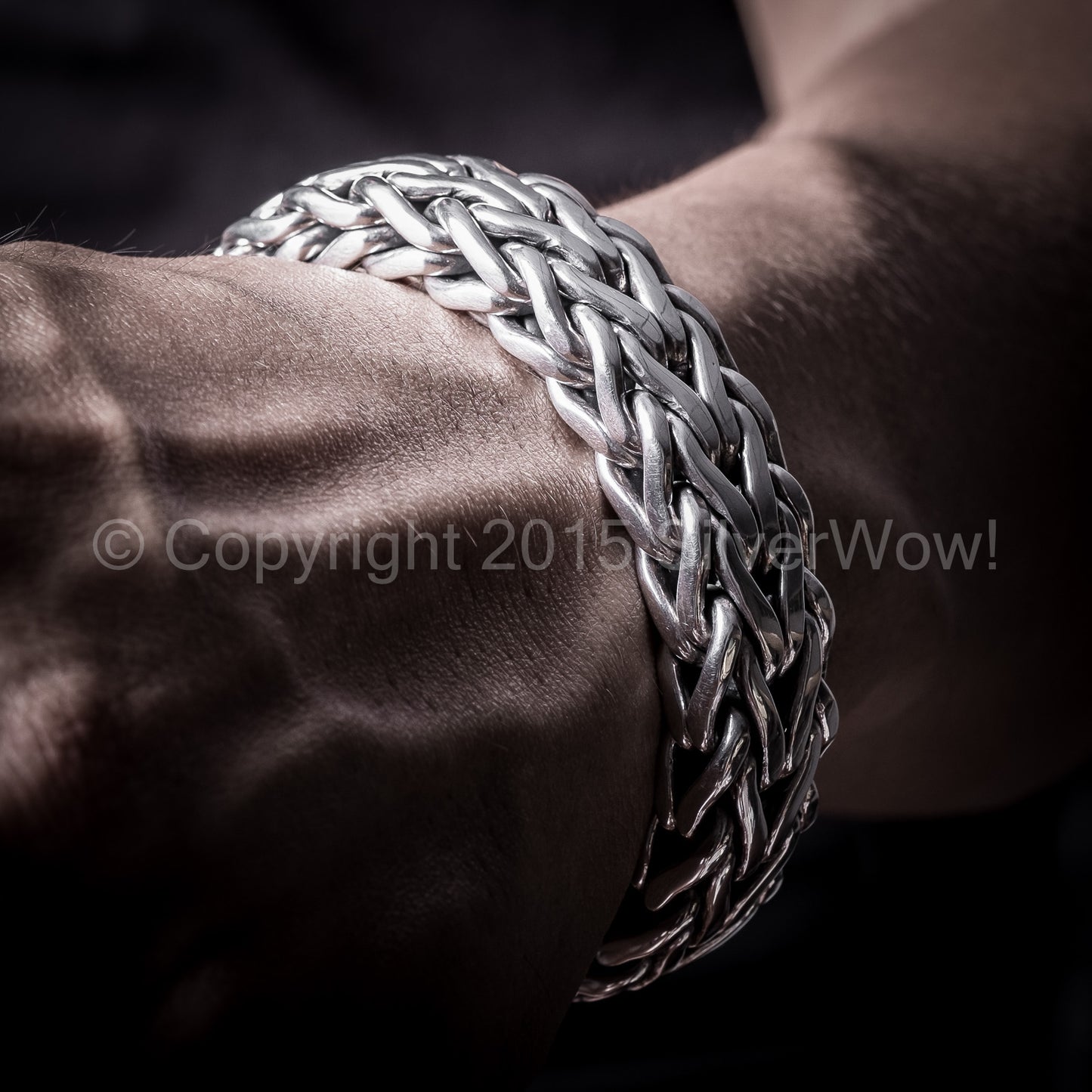 Rope Weave Bracelet 16mm wide - SilverWow™