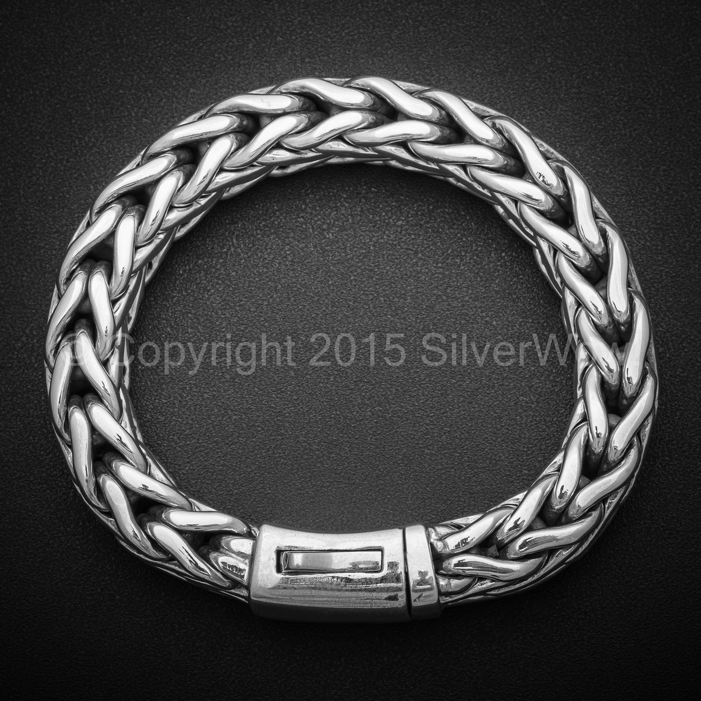 Rope Weave Bracelet 16mm wide - SilverWow™