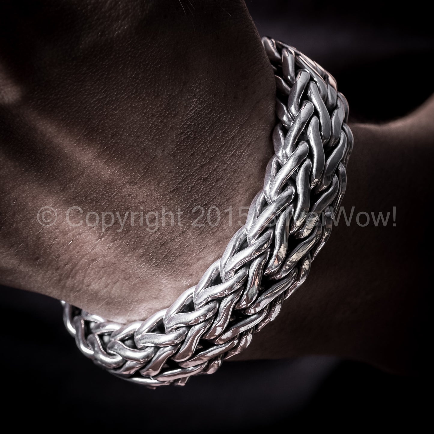 Rope Weave Bracelet 16mm wide - SilverWow™