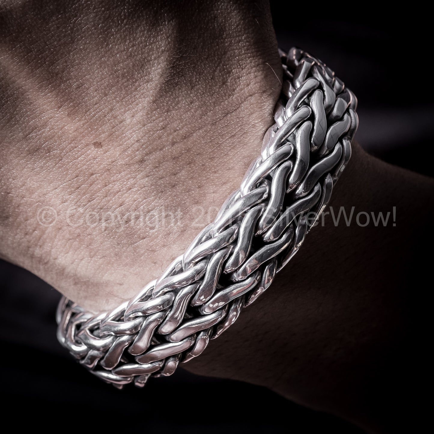 Rope Weave Bracelet 16mm wide - SilverWow™