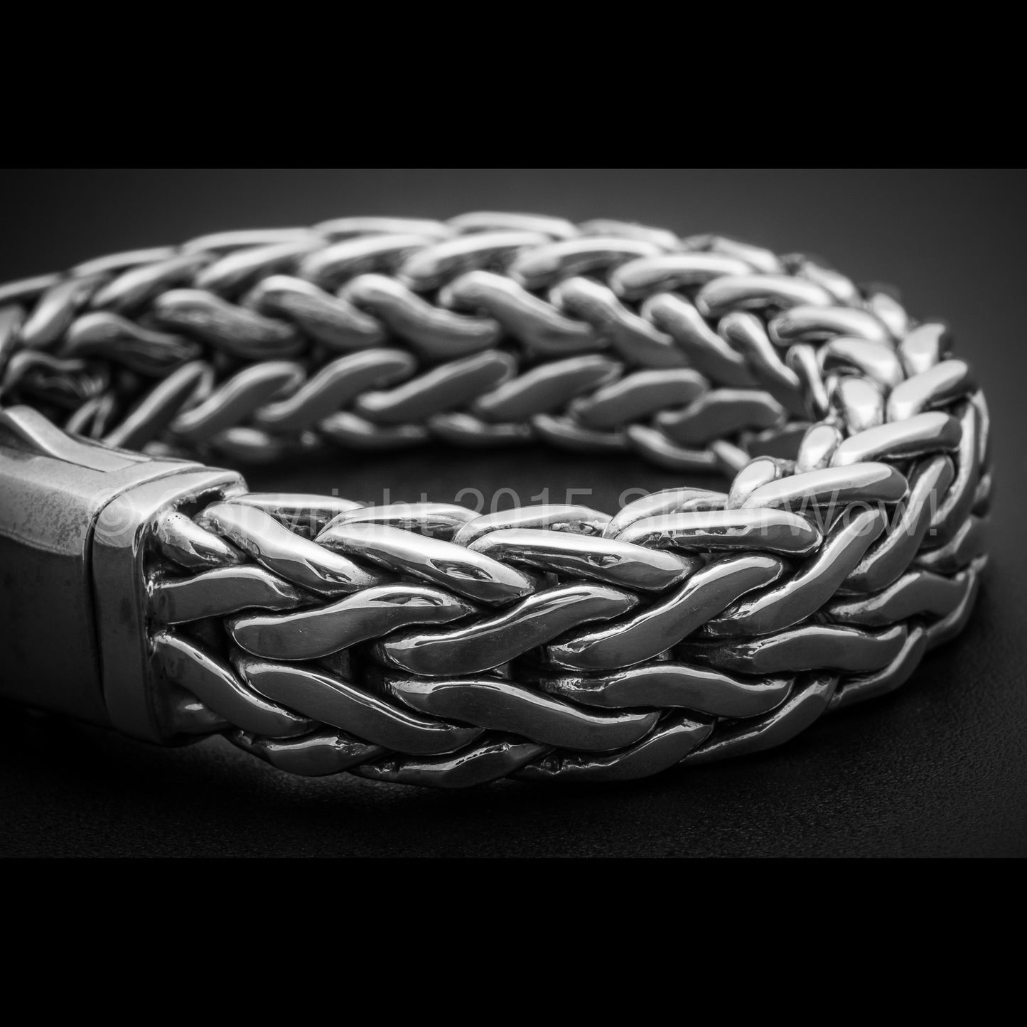 Rope Weave Bracelet 16mm wide - SilverWow™