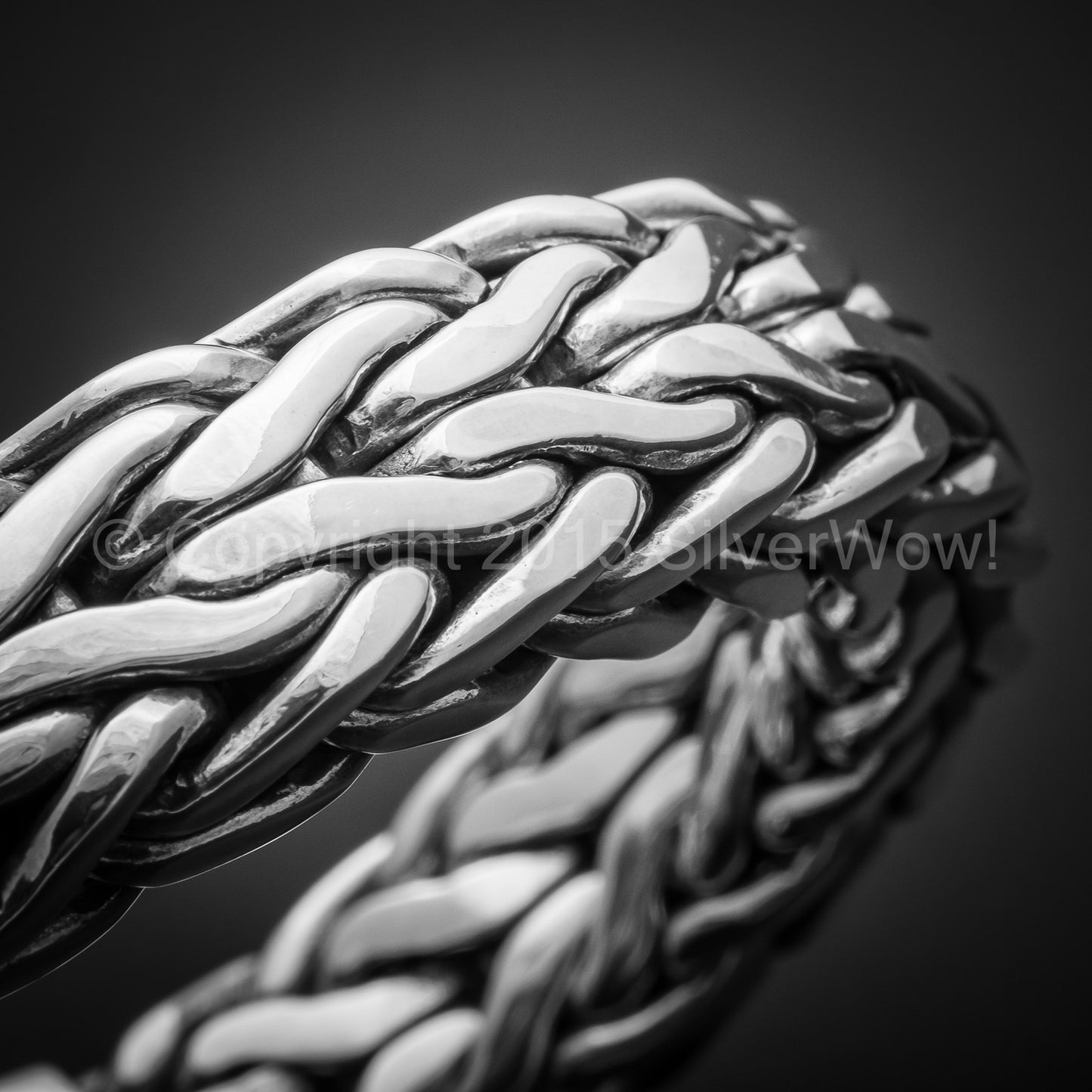 Rope Weave Bracelet 16mm wide - SilverWow™