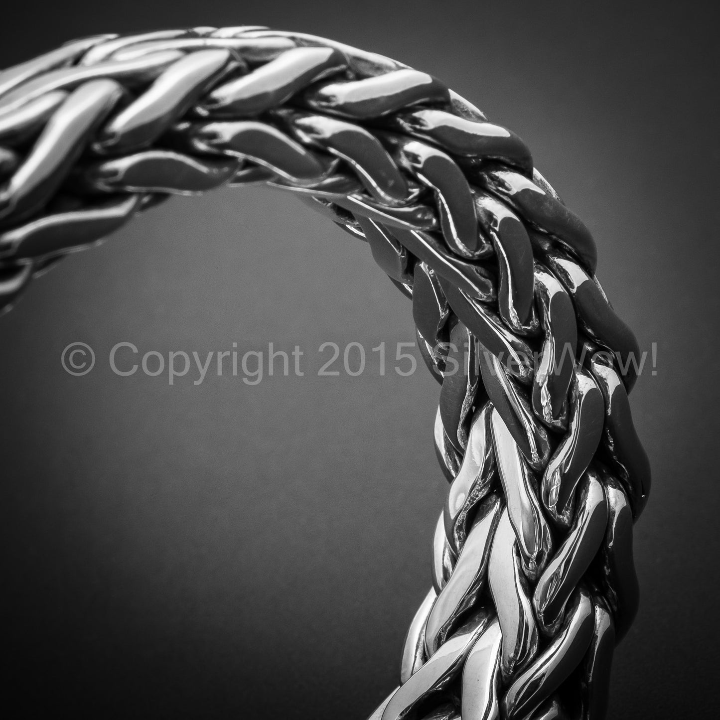 Rope Weave Bracelet 16mm wide - SilverWow™