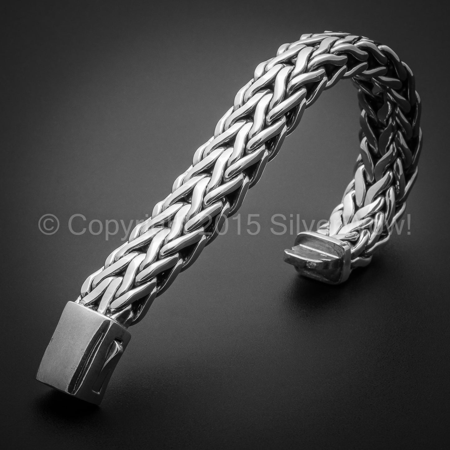 Rope Weave Bracelet 16mm wide - SilverWow™