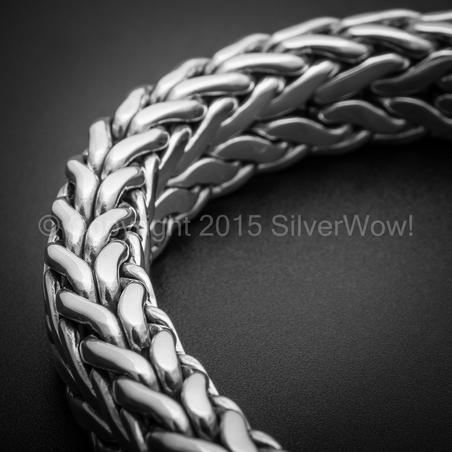 Rope Weave Bracelet 16mm wide - SilverWow™