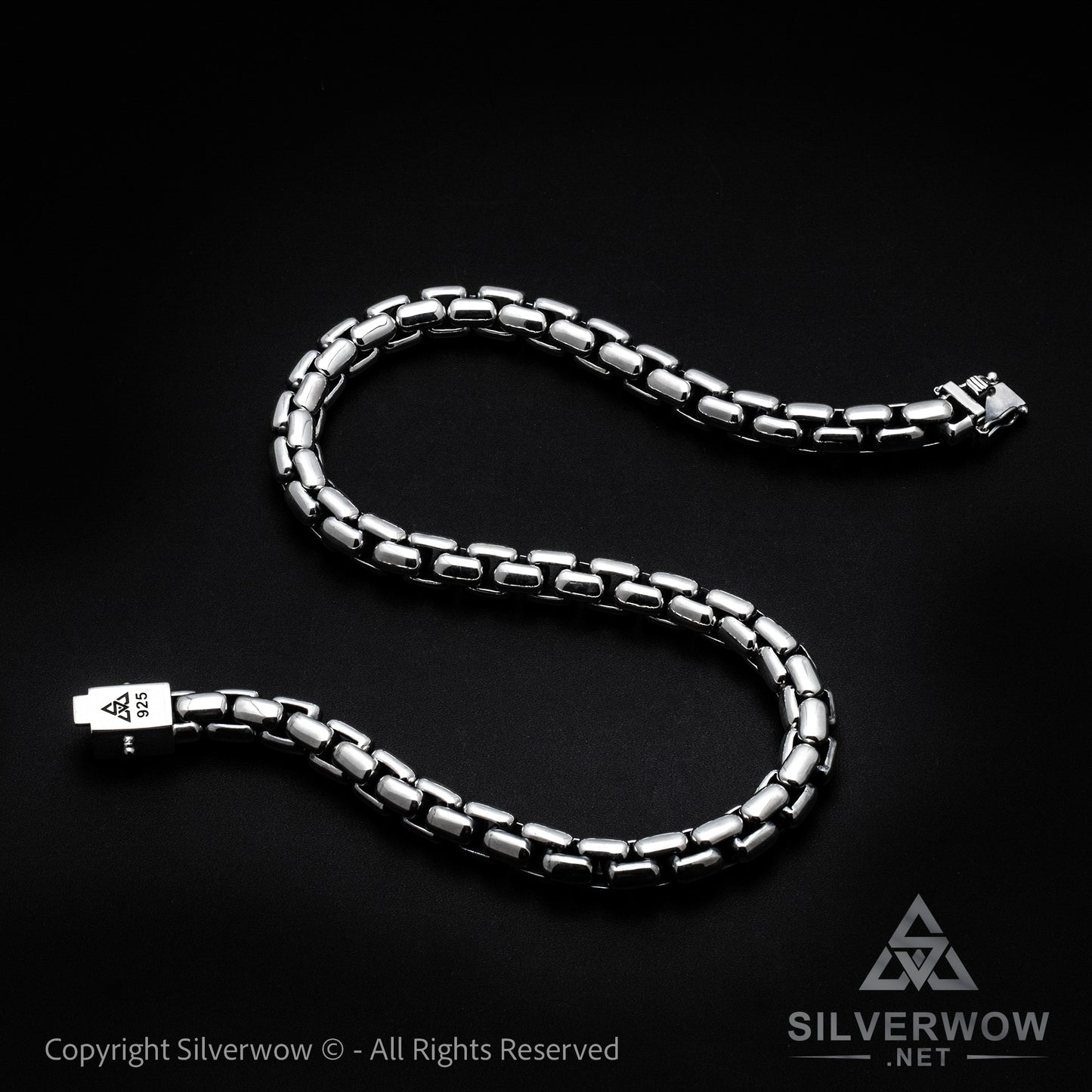 12mm ROUND Box Chain Silver Necklace - SilverWow™