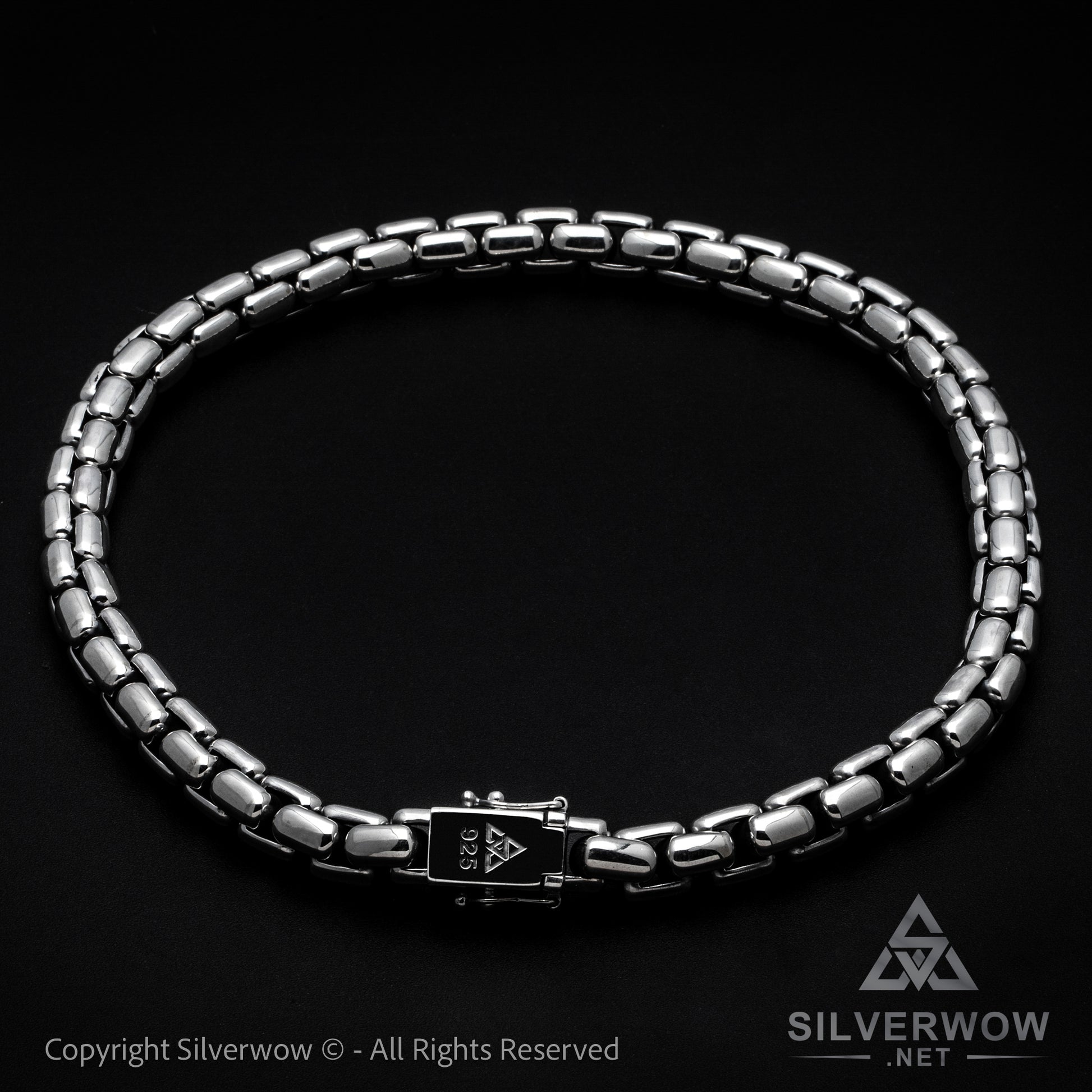 12mm ROUND Box Chain Silver Necklace - SilverWow™