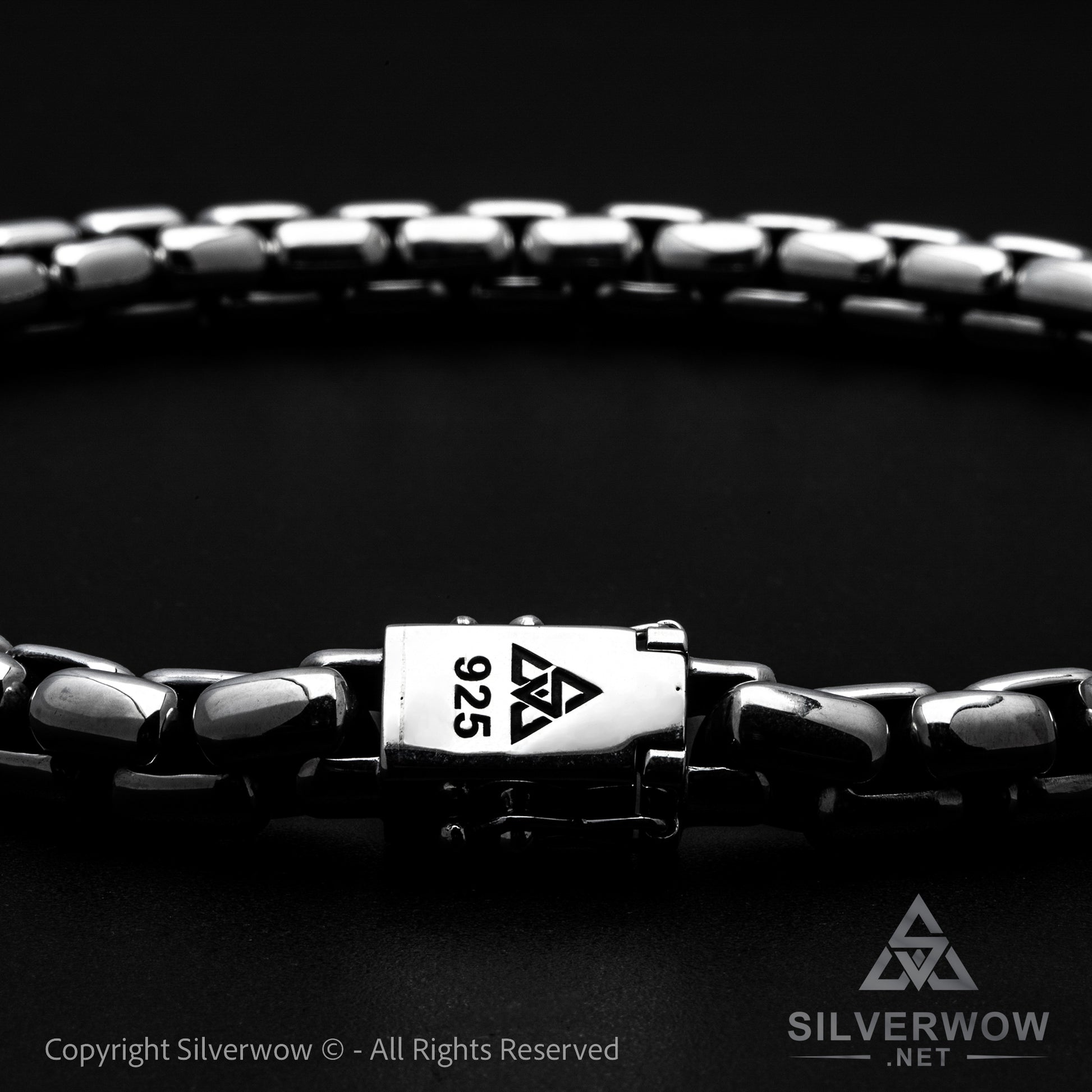 12mm ROUND Box Chain Silver Necklace - SilverWow™
