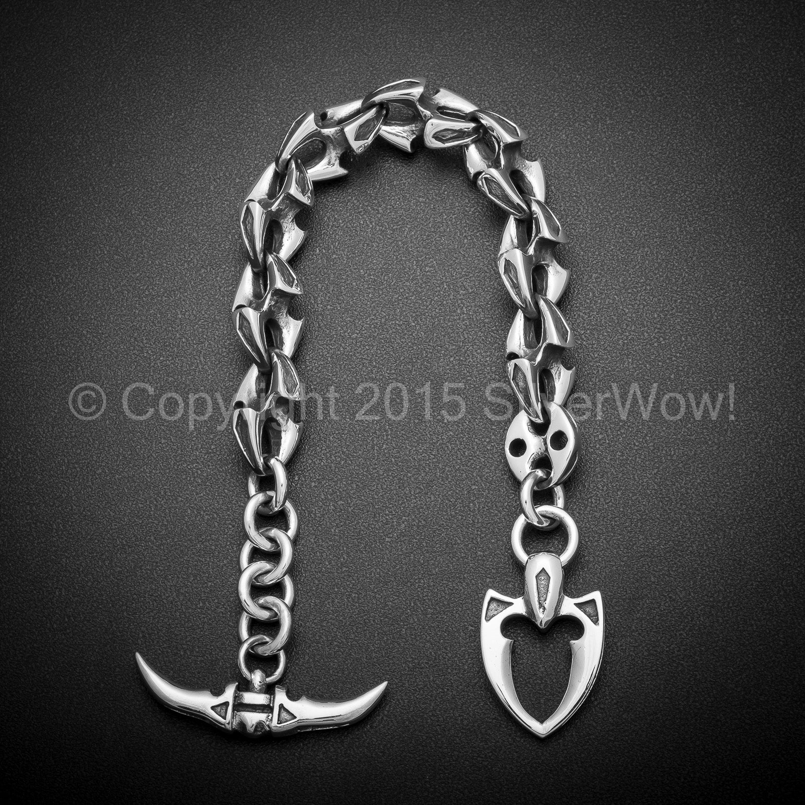 Shark Link Bracelet with Toggle Clasp - SilverWow™