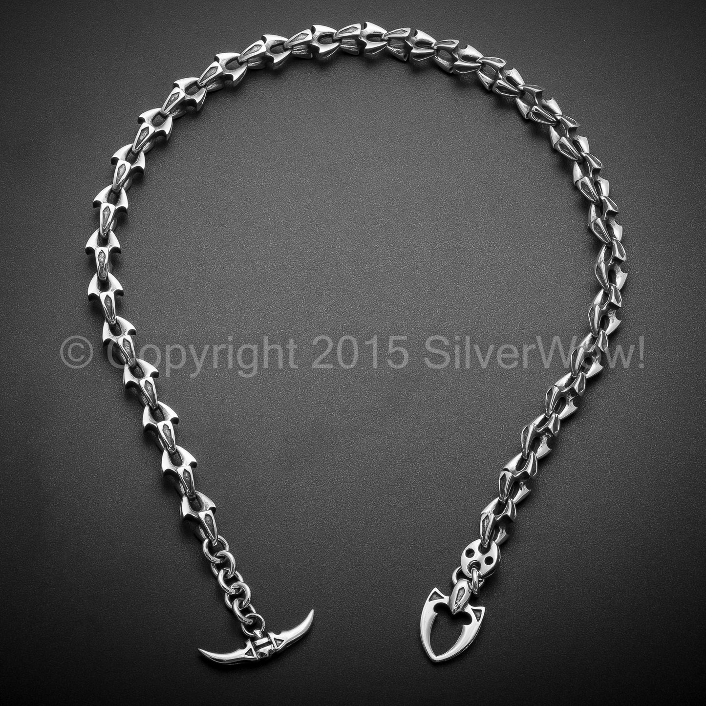 Shark Mens T-Bar Toggle Necklace Chain