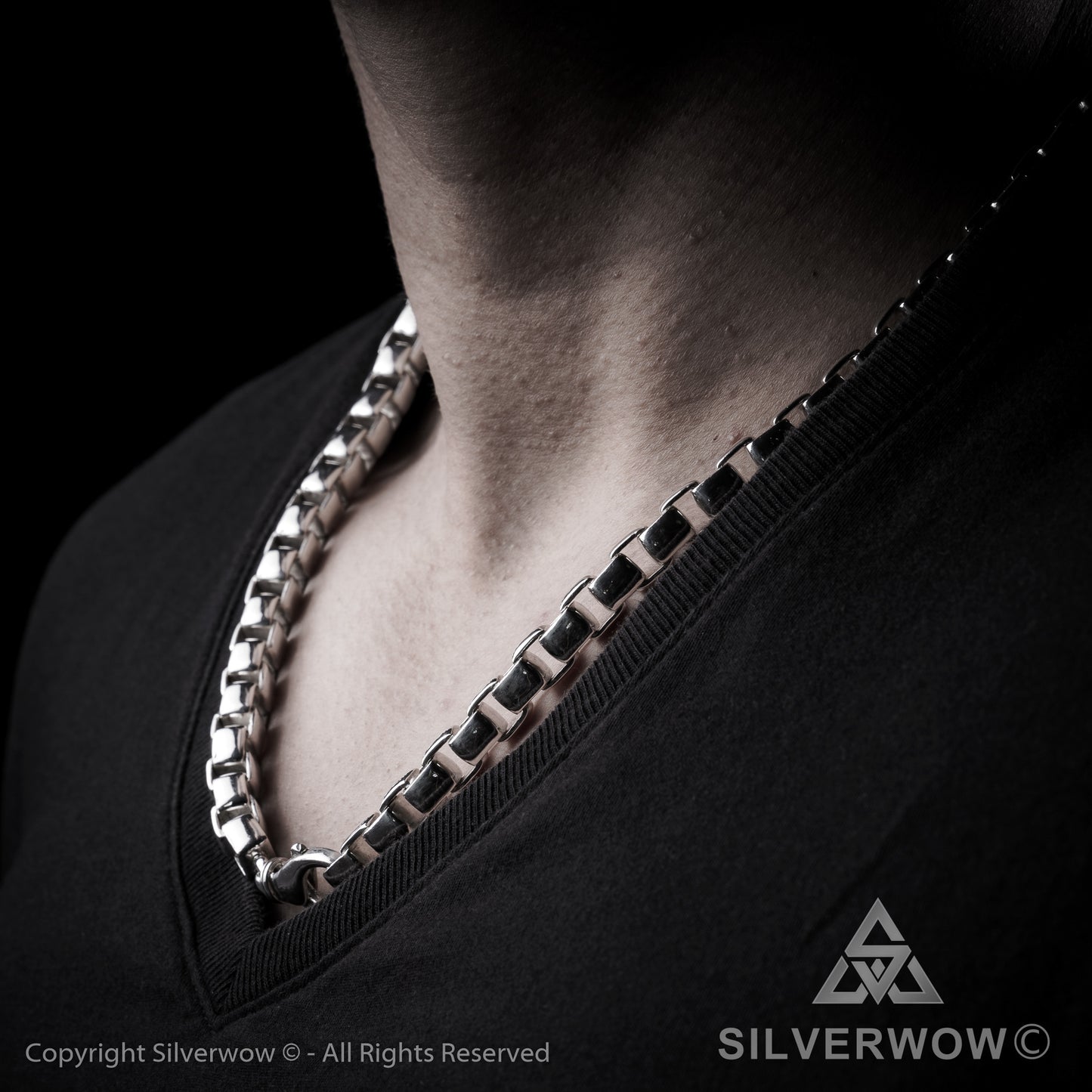 8mm Box Chain Silver Necklace - SilverWow™