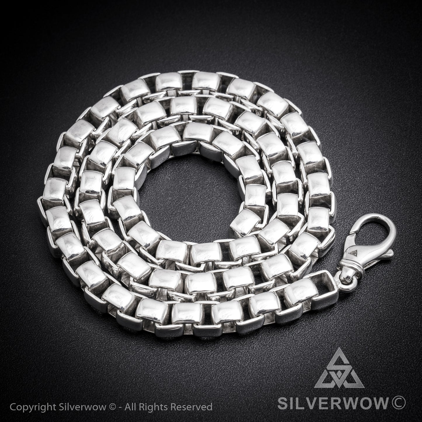 8mm Box Chain Silver Necklace - SilverWow™
