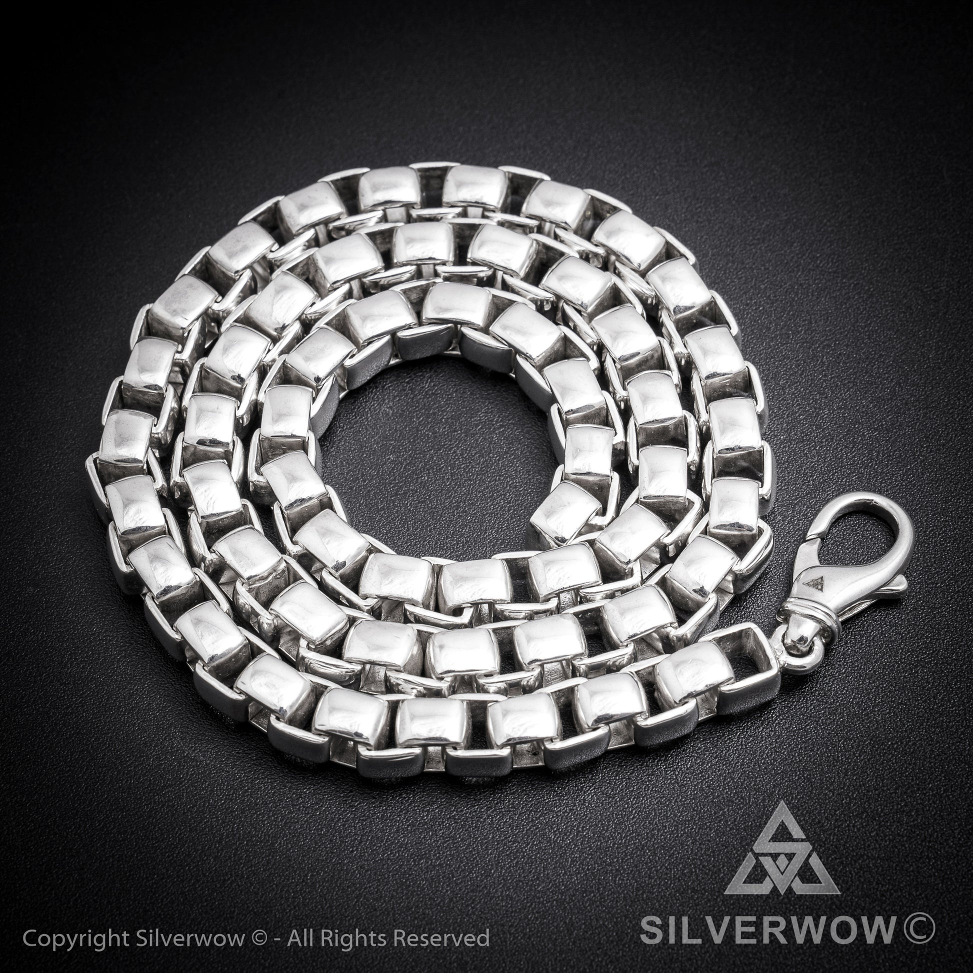 8mm Box Chain Silver Necklace - SilverWow™