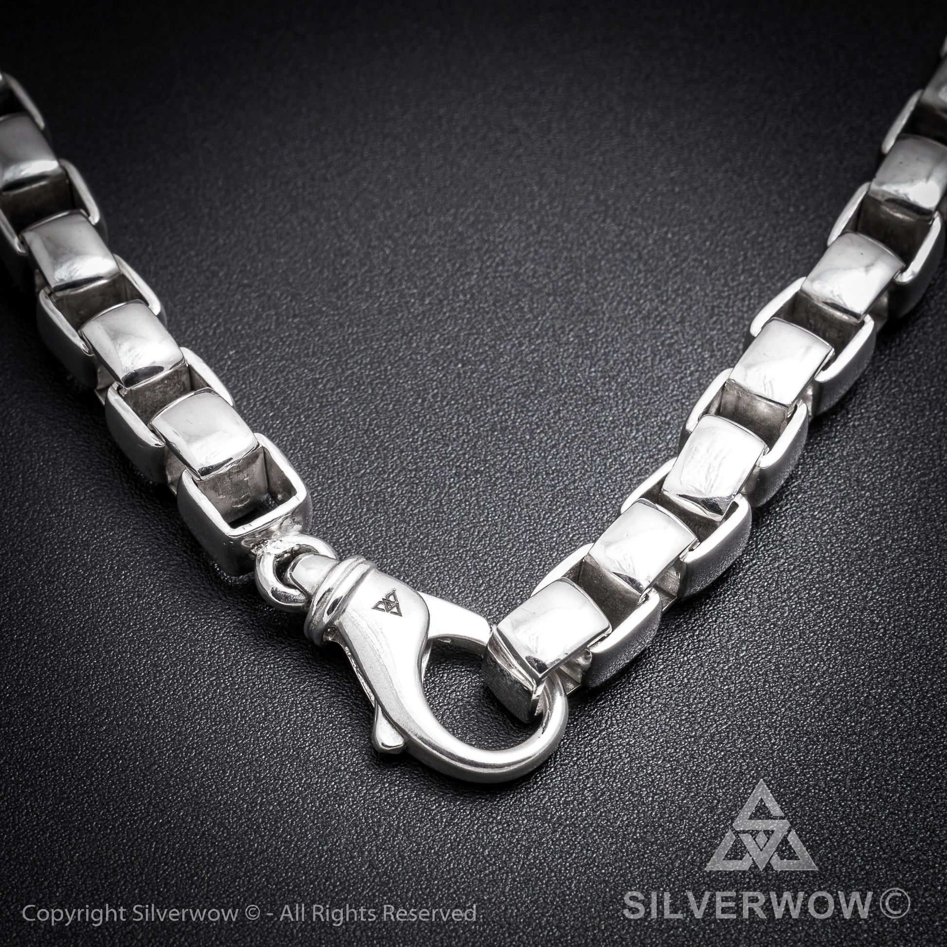 8mm Box Chain Silver Necklace - SilverWow™