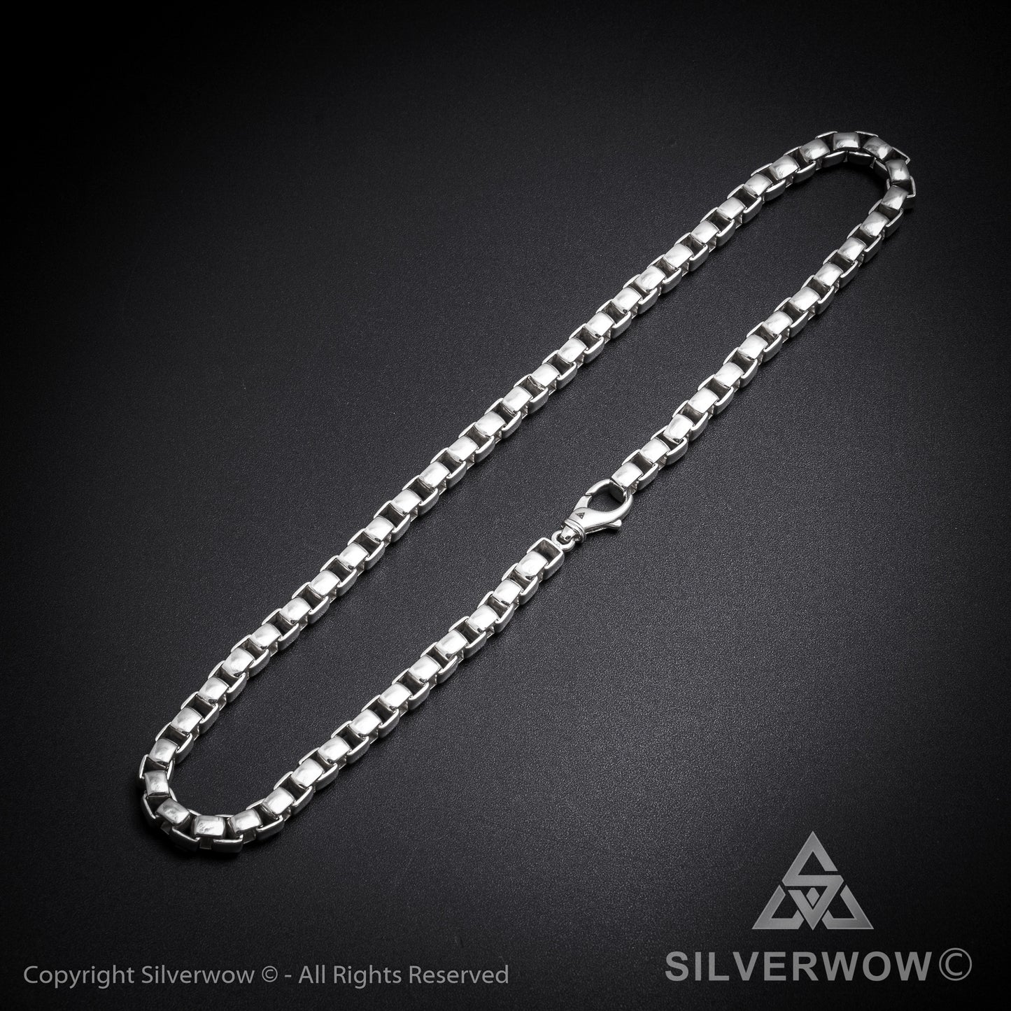 8mm Box Chain Silver Necklace - SilverWow™