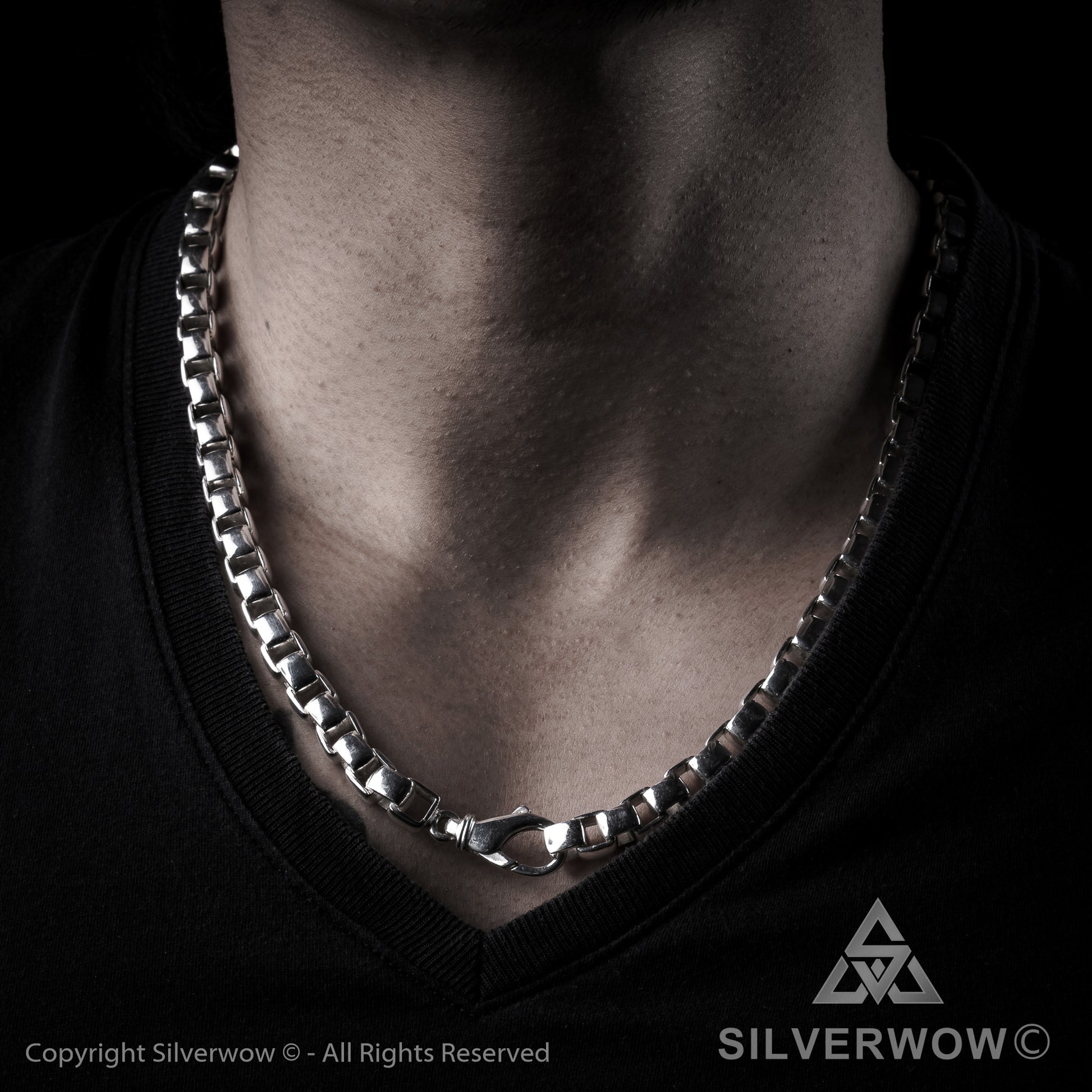 8mm Box Chain Silver Necklace - SilverWow™