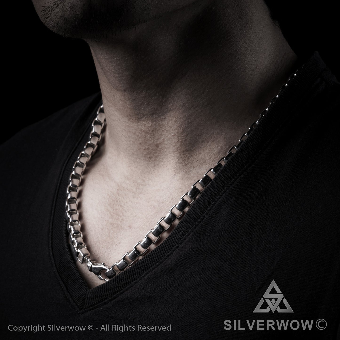 8mm Box Chain Silver Necklace - SilverWow™