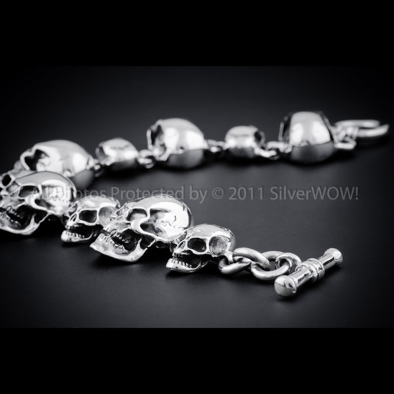 Skull Bracelet - Big Small Skull Mix