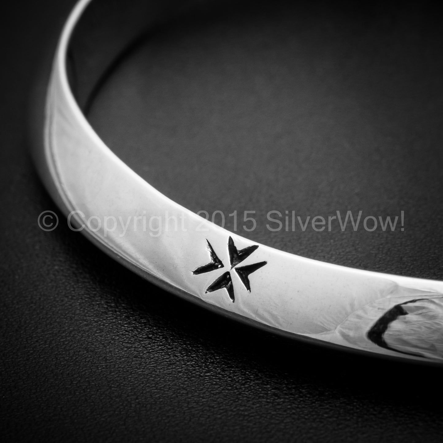 Silver Skull Cuff Bangle