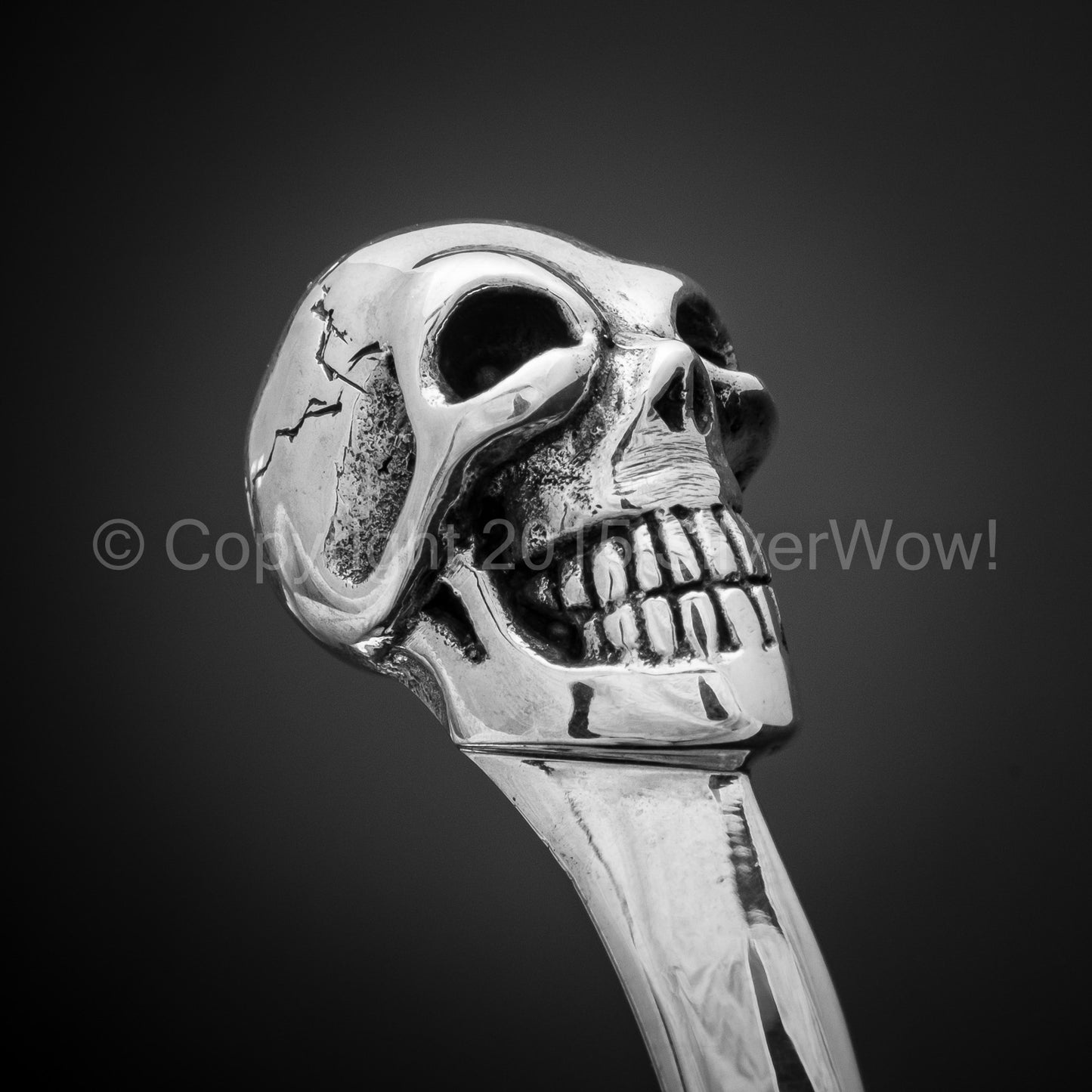 Silver Skull Cuff Bangle - SilverWow™