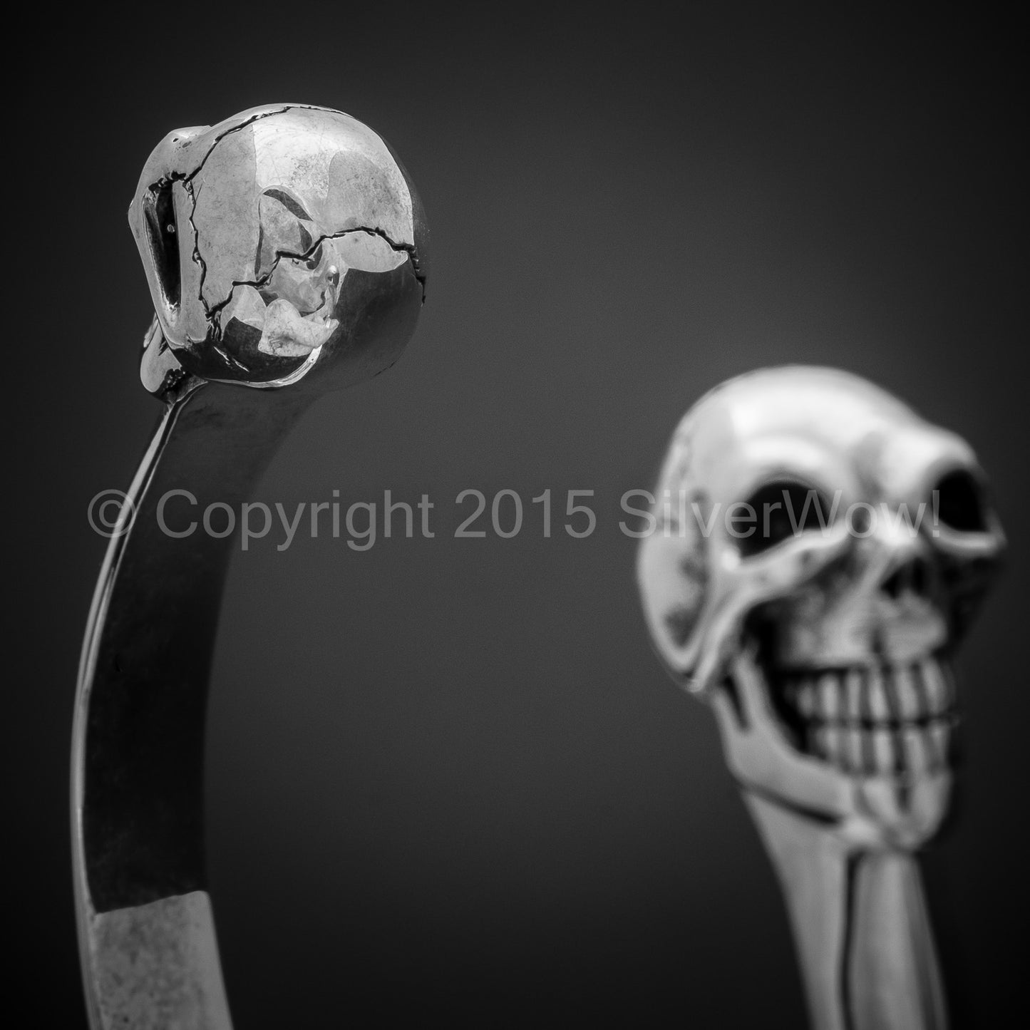 Silver Skull Cuff Bangle - SilverWow™