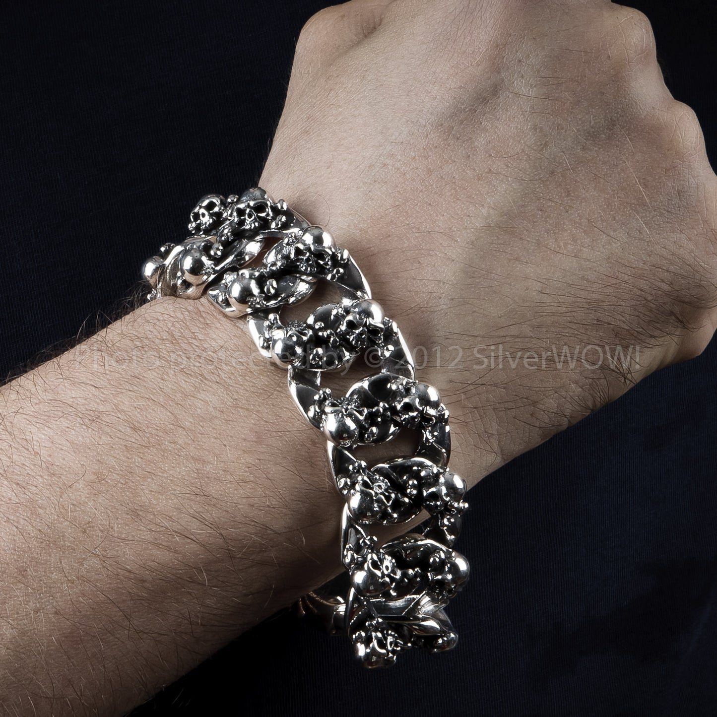 Heavy Cluster Skull Bracelet - SilverWow™
