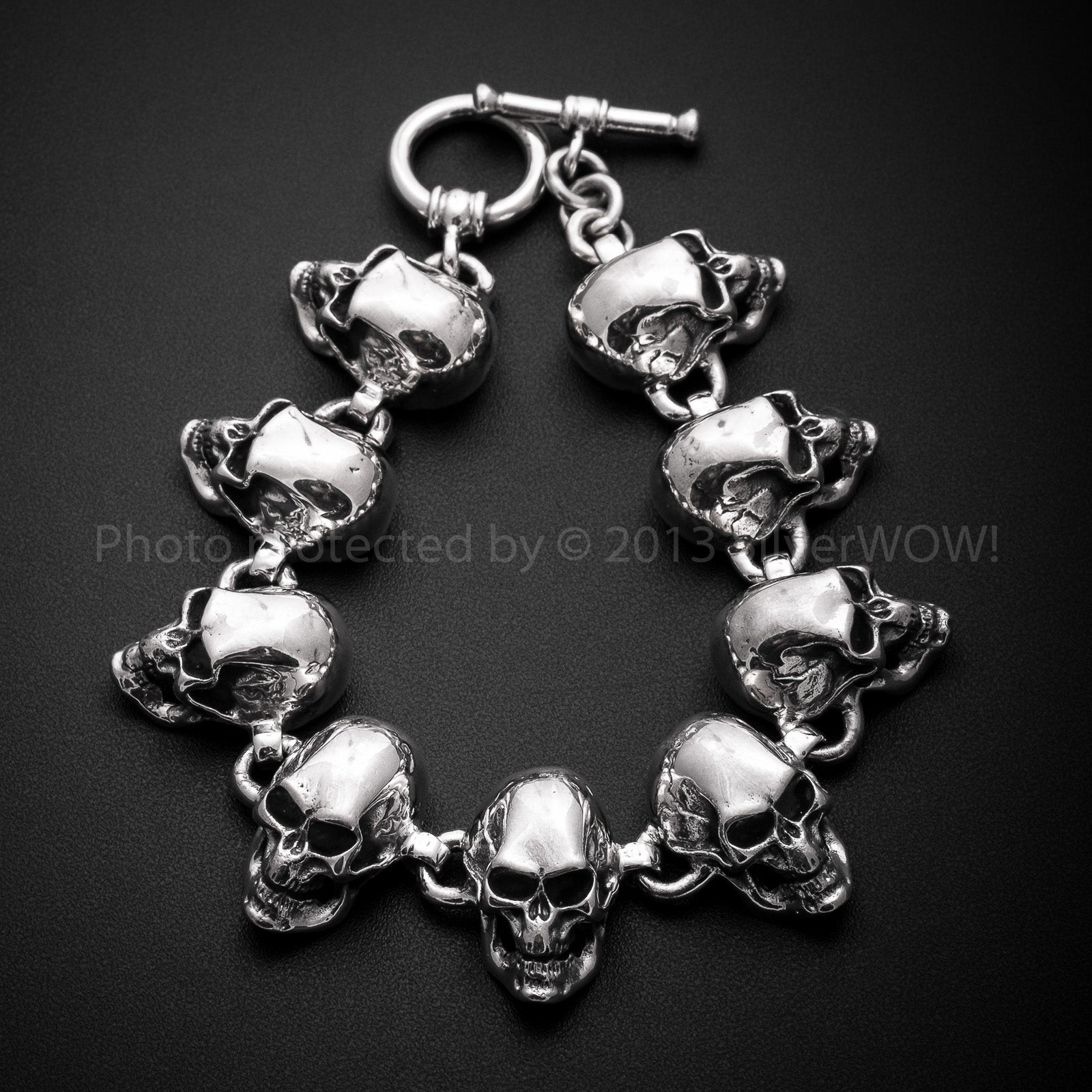 【匿名配送】【送料無料】Silver Skull Bracelet 925
