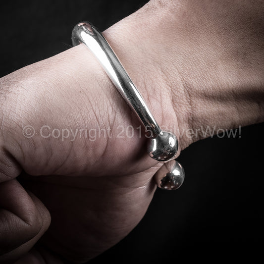 Tapered Torque / Torc Bangle - SilverWow™