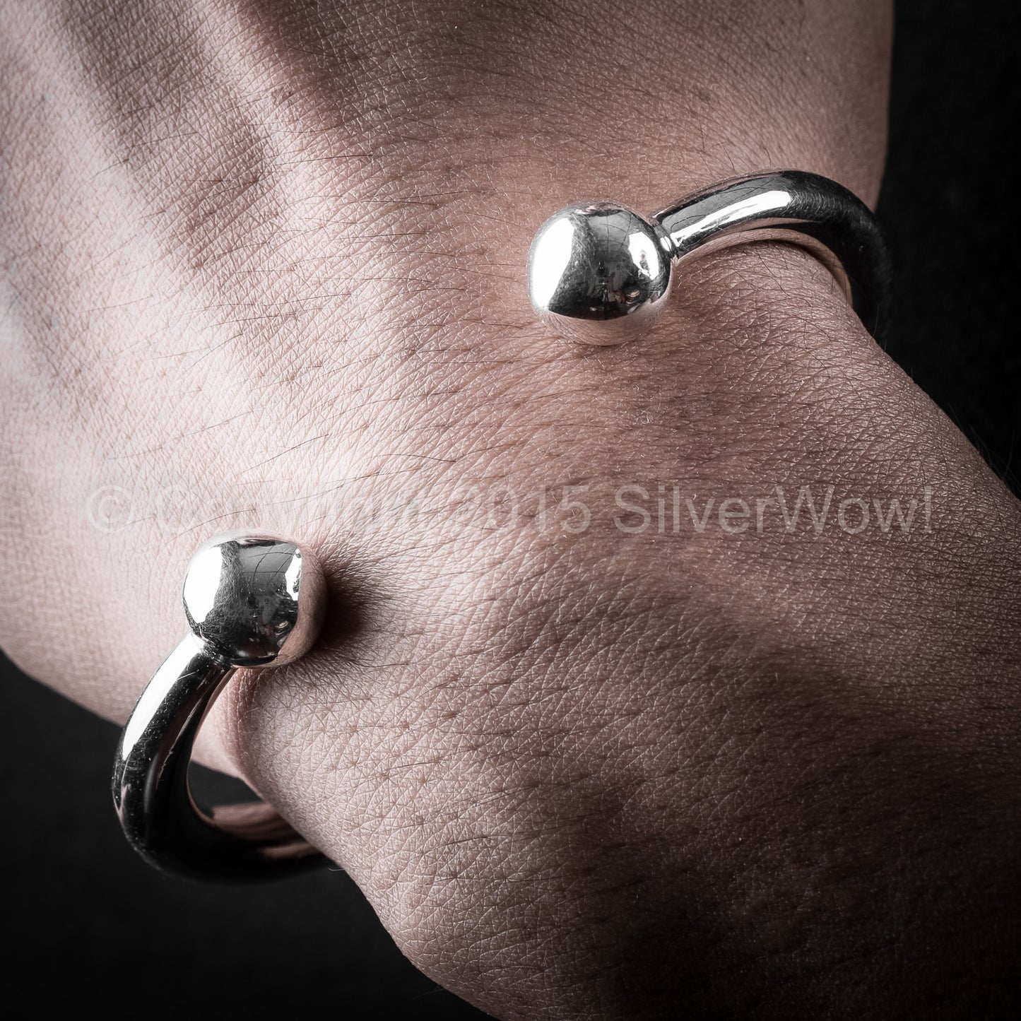 Tapered Torque / Torc Bangle - SilverWow™