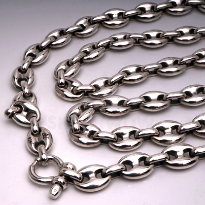 PL23 - 12mm Puffed Mariner Link Necklace
