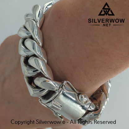 Cuban Link Bracelet x 25mm Wide – SilverWow™