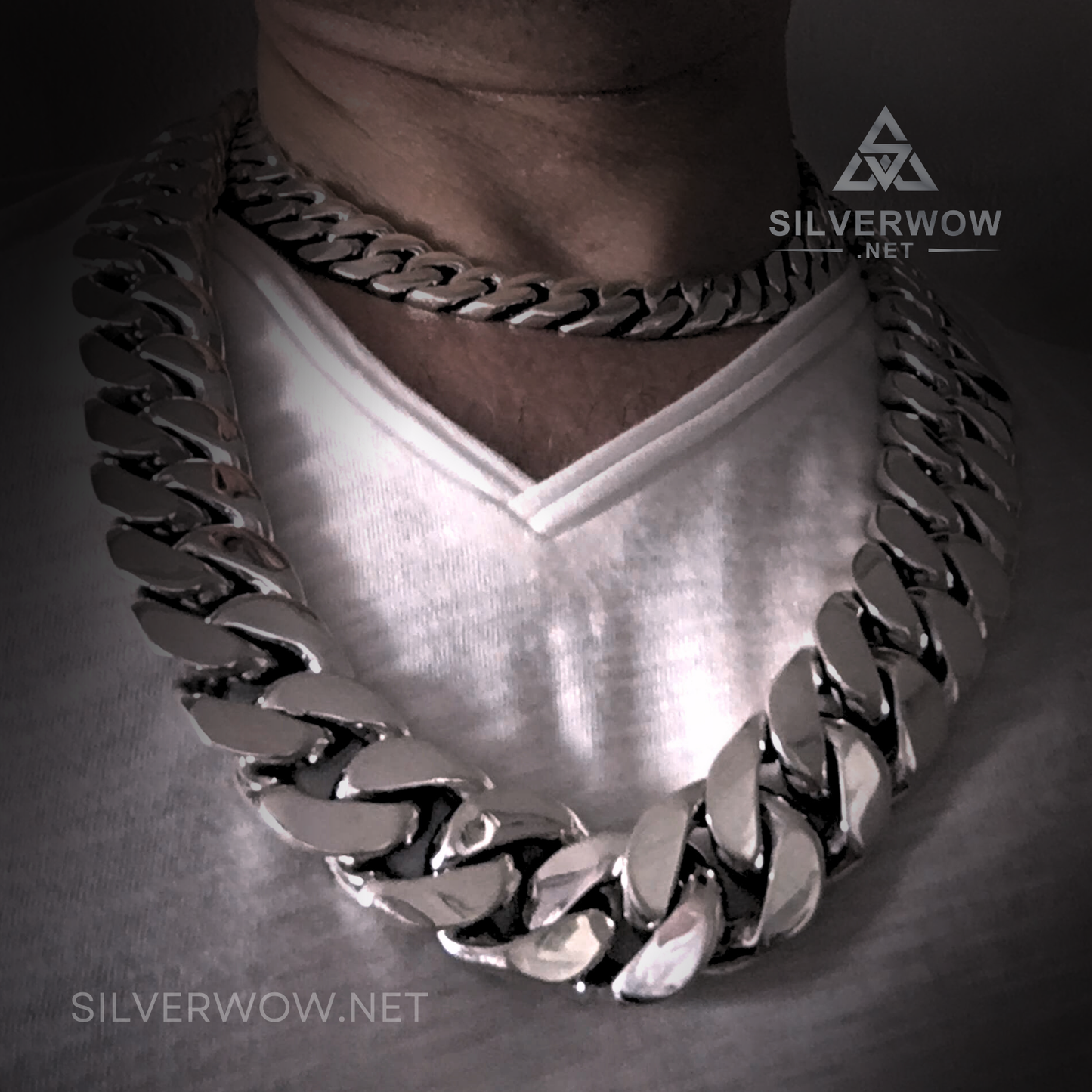 40mm Mens Curb Link Necklace