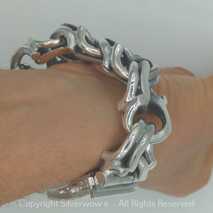 PL25 - 25mm Mexican Garibaldi Link Men’s Bracelet