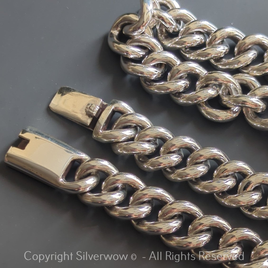 12mm Rounded Albert Chain Necklace | Heavy 925 Silver