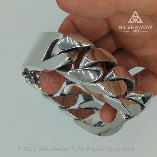 Double Plate Identity Bracelet - 25mm Wide