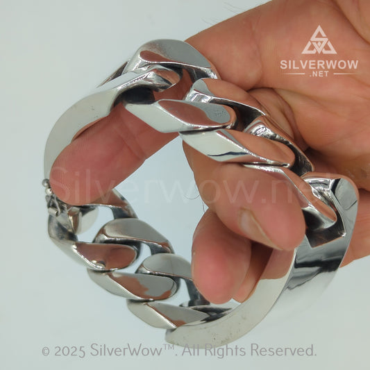 Double Plate Identity Bracelet - 25mm Wide