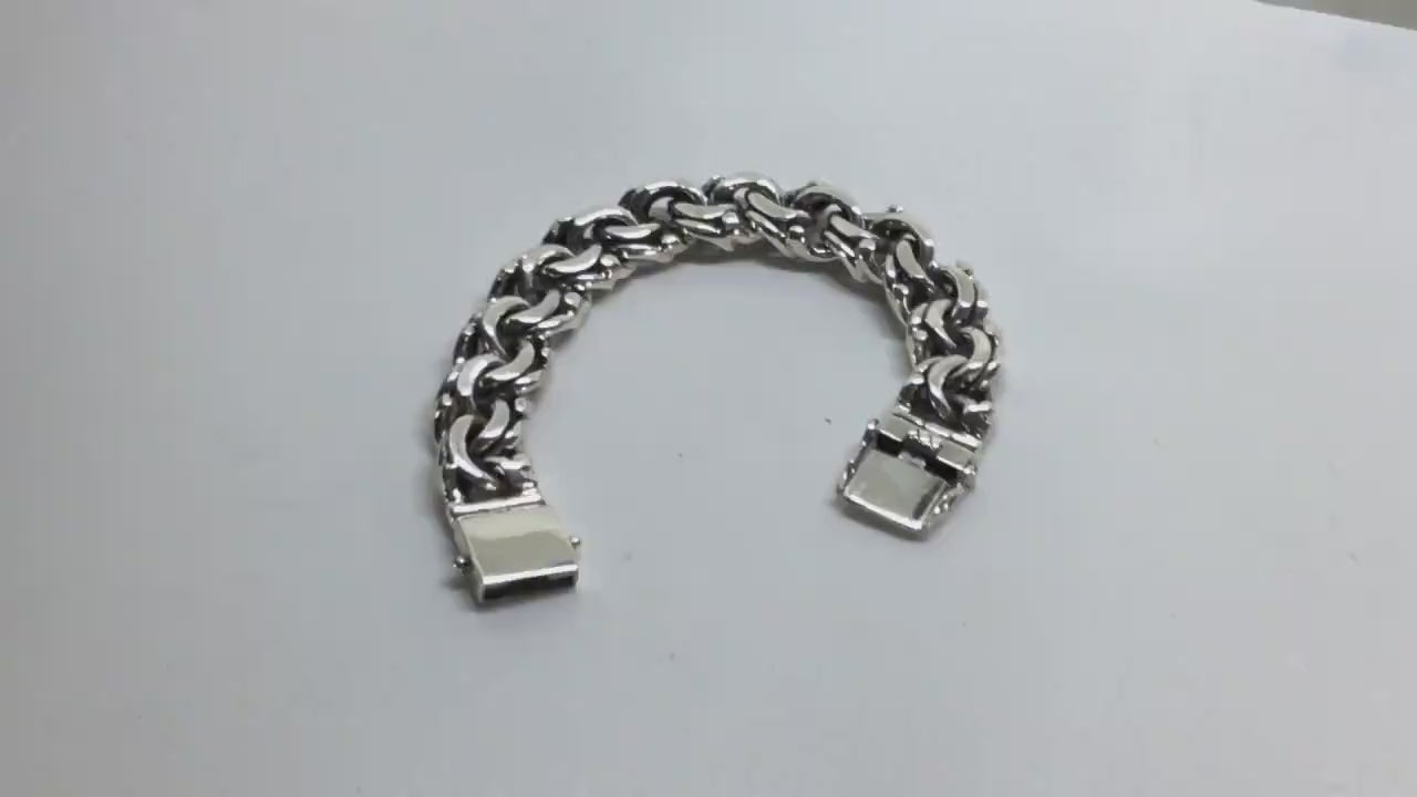 Mexican Garibaldi Link Bracelet - Mens Unique Bracelet | Silverwow