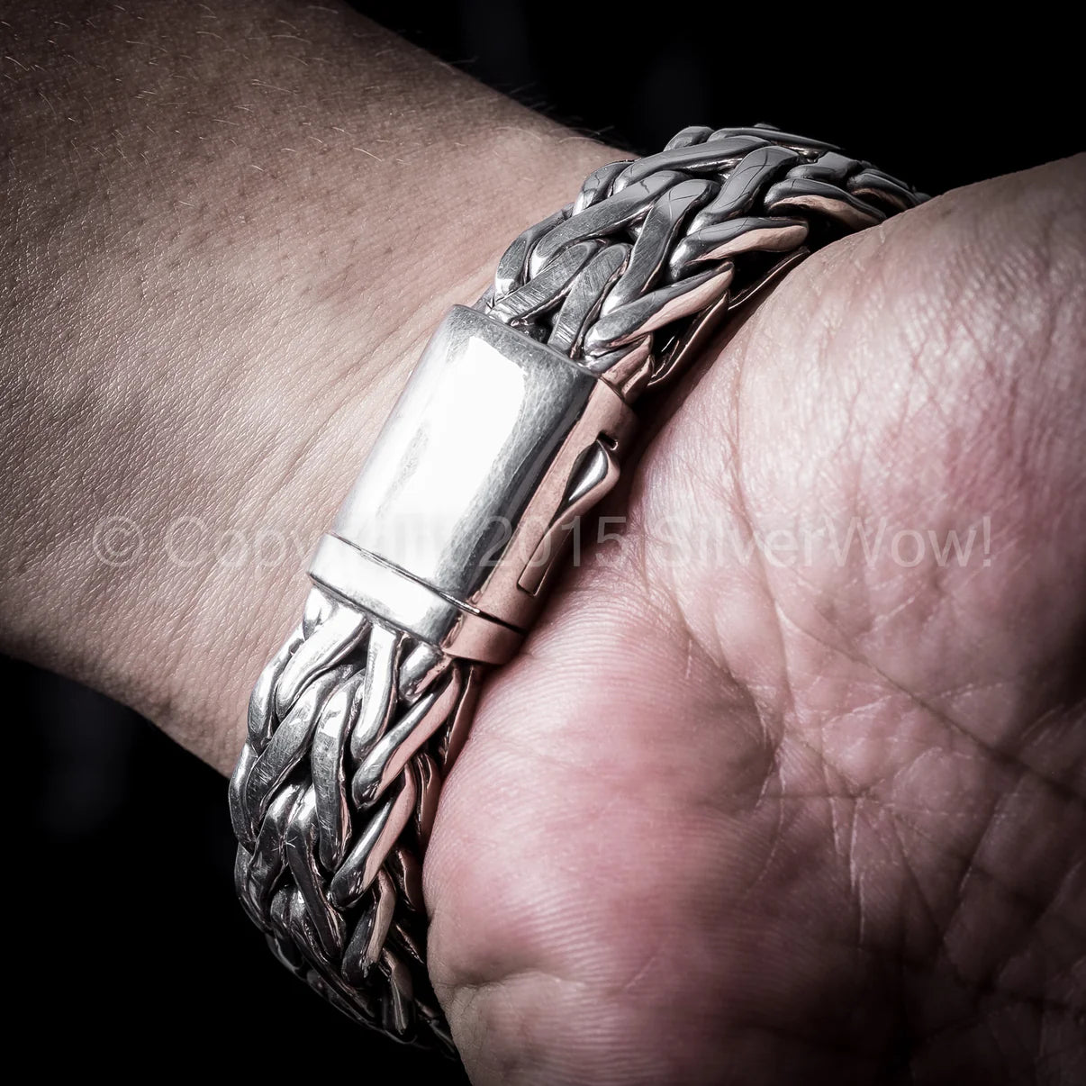 Men's Solid Silver Bracelet Heavy Weight By Hersey Silversmiths |  notonthehighstreet.com