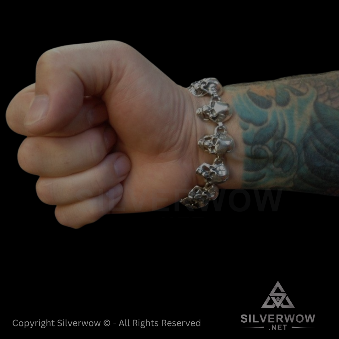 Skull Bracelet - Big Small Skull Mix