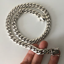 Miami Cuban Link Silver Chain Necklace - 10mm Wide | Silverwow.net ...